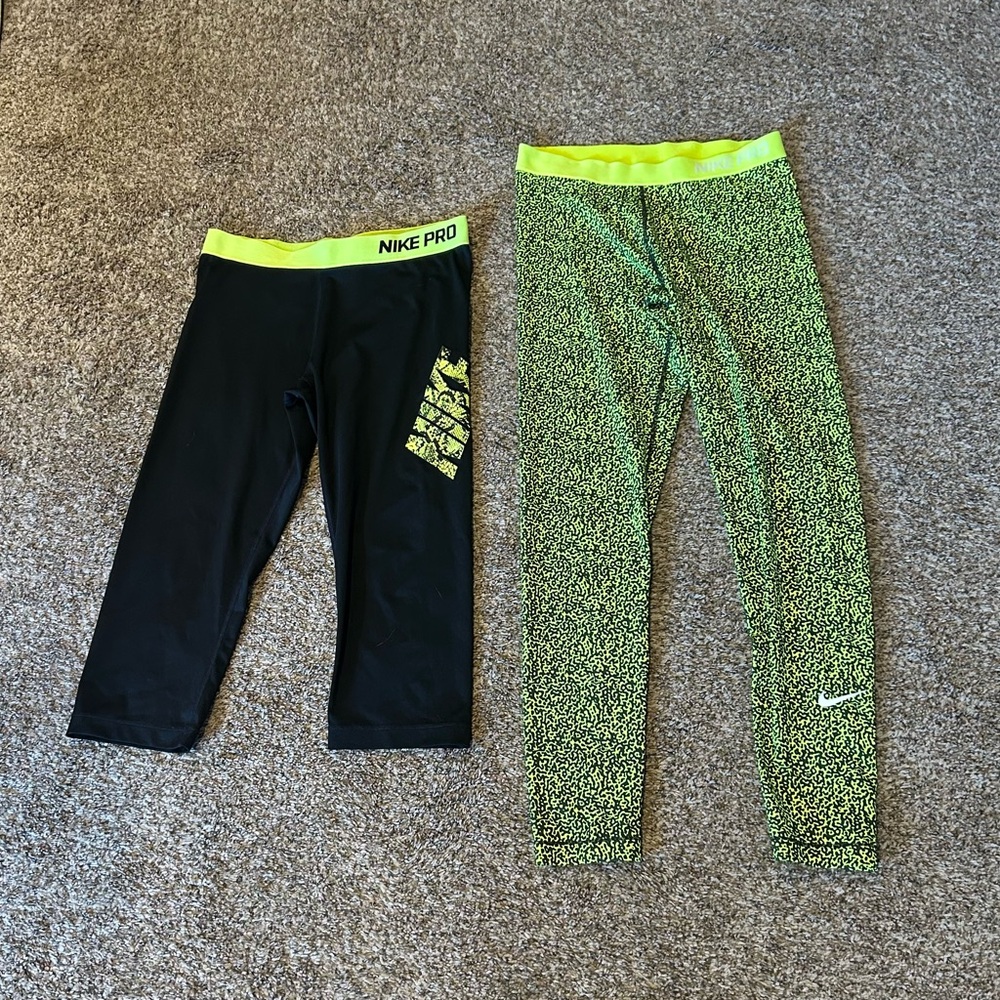Lot of 2 nike pro leggings size XL.